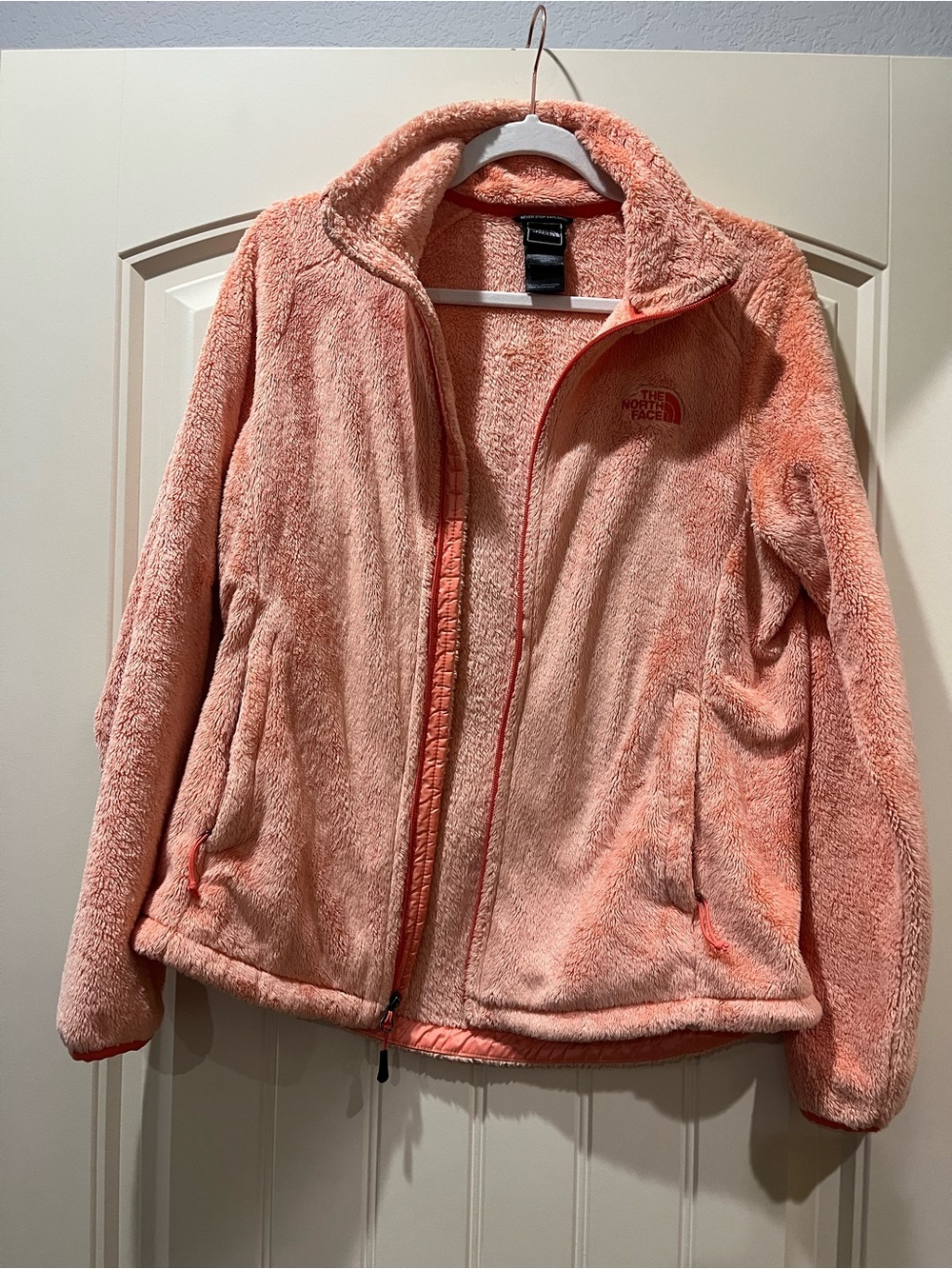 The North Face Women’s Cozy Fleece Jacket in Coral